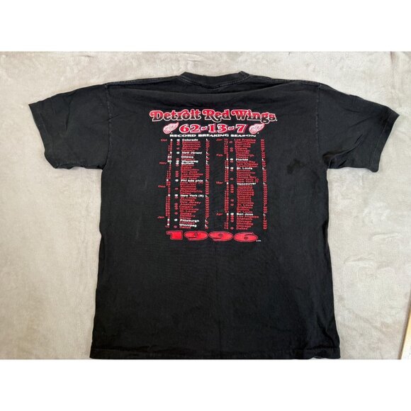 Vtg 1996 Red Wings Record Breaking Season T Shirt Sz XL Single Stitch USA MADE - Picture 7 of 8